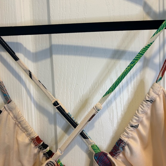 🌴NWT “Rachel Roy” White Vine Print Maxi Sundress w/ Waist Cutouts Size XL - Picture 8 of 17